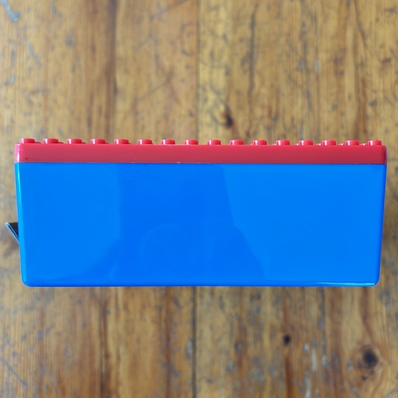 NWT MAKE-IT BLOCKS - Blocks Storage Case - RED Lid and BLUE Container Bottom - Picture 4 of 7